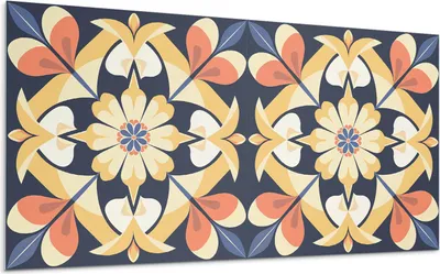 Produktbild von Blumenmandalamuster – Selbstklebende Fliesen – Wandverkleidung – Wandpaneel – PVC Fliesen – Vinylflisen – PCV Flisen – Selbstklebend – Wanddeko –100 x 50 cm