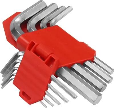 Produktbild von 9PCS Sechskant Satz 1.5-10mm Kurz CrV Imbusschlüssel Innensechskant M66433