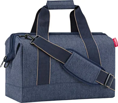 Image de reisenthel sac à épaule sac de voyage Allrounder Herringbone Dark Blue bleu marine