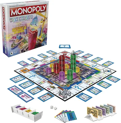 Produktbild von Monopoly Wolkenkratzer Brettspiel, Brettspiel, Wirtschaftliche Simulation, 8 Jahr(e)