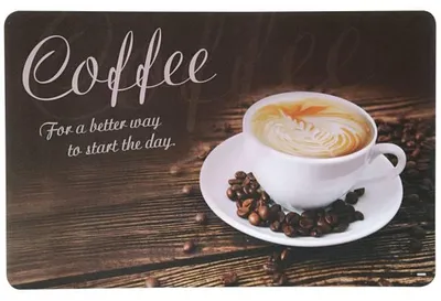 Produktbild von 6er Set Platzsets, Tischsets COFFEE LETTERS braun 43x28cm Kesper