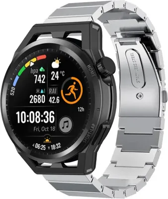 Produktbild von Strap-it Huawei Watch GT Metallarmband (Silber)