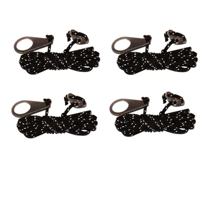 Produktbild von 4er Set Zelt Abspannleine 4mm x 4m Reflektierend Zeltschnur Spannseil Seilspanner Schnur Abspannseil