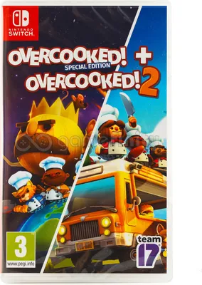 The image shows the Nintendo Switch game case for Overcooked! + Overcooked! 2 Special Edition.