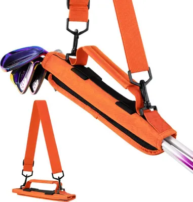 Produktbild von Golfschlägertasche, verstellbarer Schultergurt, leicht, tragbar, Herren-Tragetasche mit Tee-Halter für 5 Schläger, Orange