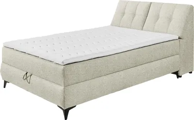 Produktbild von Boxbett >ATLANTIS 6< 140x200 cm Liegefläche, Bezug Ivory - 145x102x240cm (BxHxT)