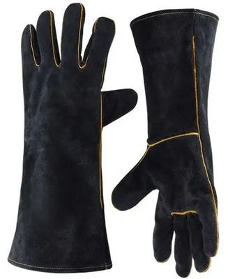 Image de Gants en cuir résistants à la chaleur, gants de travail et de jardinage