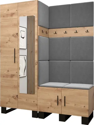 Produktbild von Garderobe ARTIN Set 14 mit gepolsterten Paneelen Industrial Design