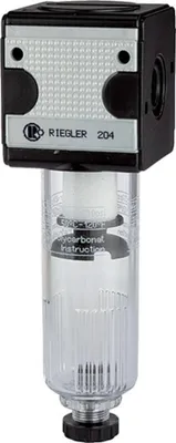 Zdjęcie produktu dla Filtr Riegler "multifix" z miską z poliwęglanu, 5 µm, BG 1, G 1/4, HA
