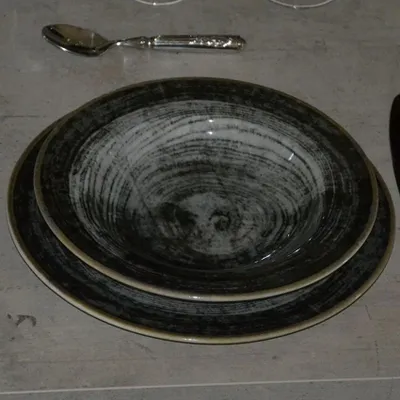 Immagine prodotto di Assiettes creuses Nero rotondo x 6 - P 23 cm