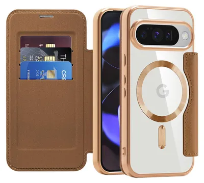 Zdjęcie produktu dla Techsuit SmartMag Book Case etui książkowe na Google Pixel 10 10 - brązowe