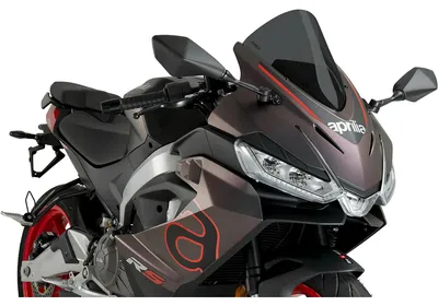 Produktbild von Windschild Puig R-Racer-Scheibe 340 x 255 mm mit ABE für Aprilia RS 457 Bj. 2024 - 2026