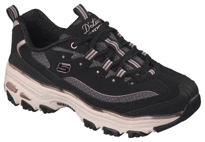 Immagine prodotto di Skechers, scarpa da ginnastica "DLites Modern Classic" da donna, colore nero e rosa oro, taglia 39 EU