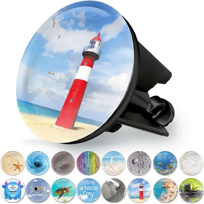 Produktbild von M. ROSENFELD HOME Universal Waschbeckenstöpsel 40mm mit Motivder Leuchtturm Abflussstopfen aus Messing, Universal mit Gummi für Waschbecken im Bad und Bidets - Excenterstopfen