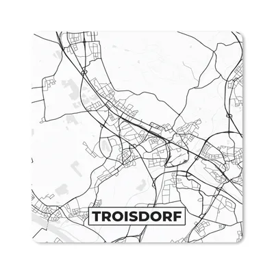 Produktbild von MuchoWow® Mauspad Mousepad Troisdorf - Karte - Stadtplan 20x20 cm - Mousepads - Maus Mat - Pad - Mausunterlage - Desk Mat - Bureauartikeln