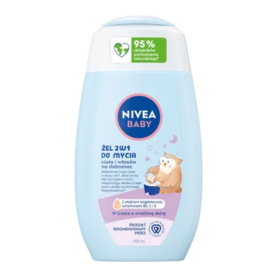 Produktbild von Nivea Baby Gute Nacht 2-in-1 Waschgel für Körper und Haare, 200ml