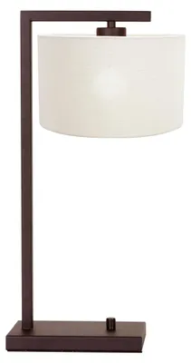 Obrázok produktu pre Steinhauer - stolná lampa - Stang - hnedá - kov textil - nočná lampa - E27 - 4885CA