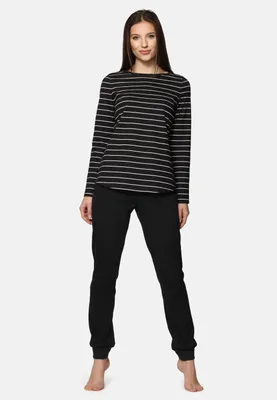 Produktbild von Bellivalini Damen Schlafanzug BLV50-166 (Schwarz Weiß, S)