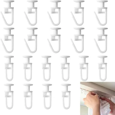 Produktbild von Vorhanggleiter für Gardinenhaken, 150 Stück, Gurt-Design, faltbare Gleiter für Gardinenschienen