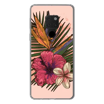 Produktbild von MuchoWow® Handyhülle Schutzhülle Hülle für Huawei P40 Lite Blumen - Tropisch - Rosa Silikon Softcase Handy Hülle - Handy