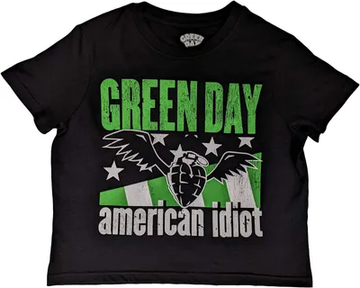 Immagine prodotto di Green Day - "American Idiot" Top corto da donna RO5791 (S) (nero)