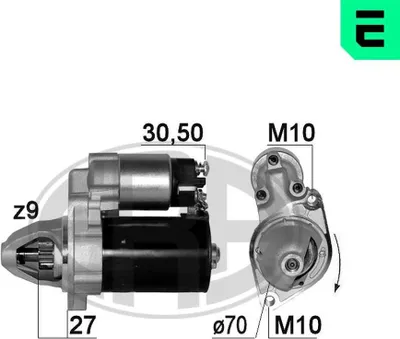 Produktbild von ERA 220667A Starter Anlasser 1,1kW passend für MERCEDES-BENZ C-Klasse Limousine (W204) 12V