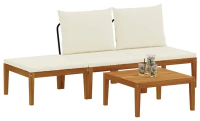 Produktbild von vidaXL 4 stk. Massives Akazienholz & Seil Natur