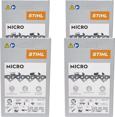 Obrázok produktu pre Reťazová píla Stihl 4x 3/8" Picco Micro Mini 3 (PMM3) 40 cm 3/8" P 1,3 mm 55 TG 4 kusy ( 4x 36100000055 )