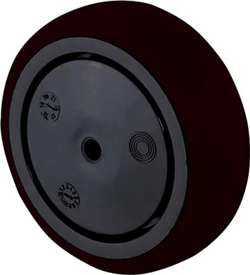 Produktbild von BS Rollen Gummirad Ø 50 mm, schwarz, Tragkraft 50 kg, Radkörper Kst schwarz., Kugellager