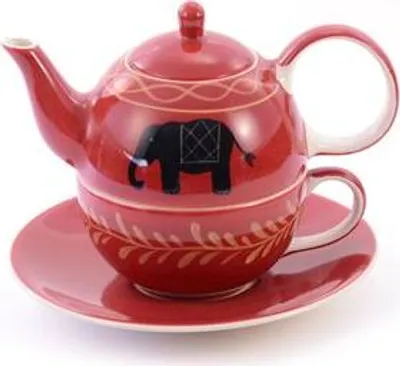Produktbild von Tea for one Set "Benares" Keramik, 4 teilig Kanne: 0,4 l, Tasse: 0,2 l