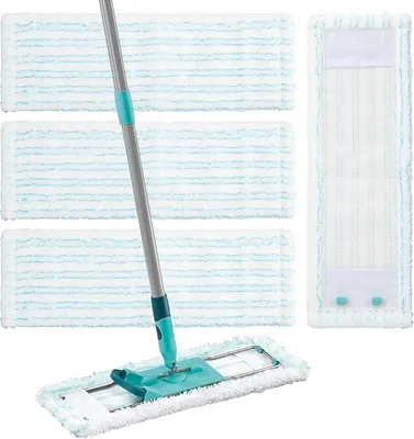 Obrázok produktu pre Náhradné návleky na mop 4 ks, mikrovlákno, 47x15x1,5 cm, na čistenie podláh