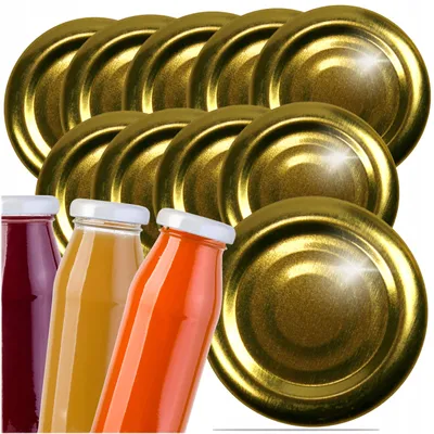 Produktbild von Silgan Glasdeckel Goldfarben Klickverschluss Ø 33mm 10 Stück