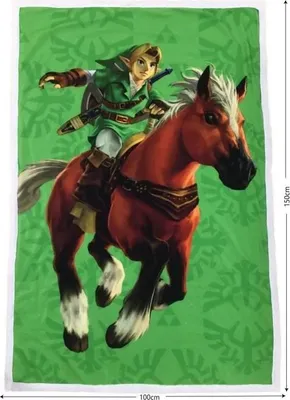 Produktbild von Sherpa Decke ZELDA Link und Epona, 100 x 150 cm, Kuscheldecke, Wohndecke