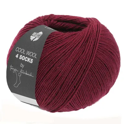 Produktbild von Lana Grossa - Cool Wool 4 Socks Uni 7716 bordeaux