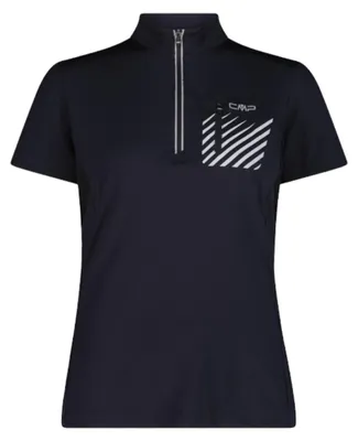 Produktbild von CMP Damen Radshirt aus 4-Way-Stretch mit Brusttasche grau 38