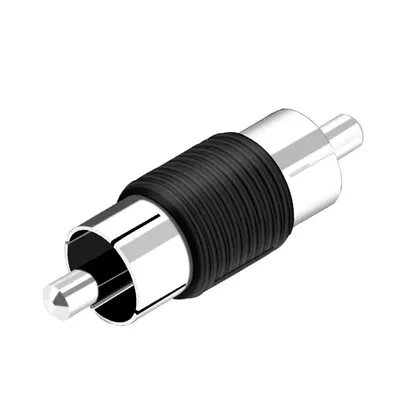 Produktbild von ORSEM Cinch Adapter RCA Stecker auf Stecker Audio Video Verbinder Kupplung Doppelstecker Vernickelt Schwarz