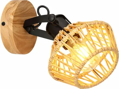 Produktbild von LED Wandleuchte, Metall, Hanf naturfarben