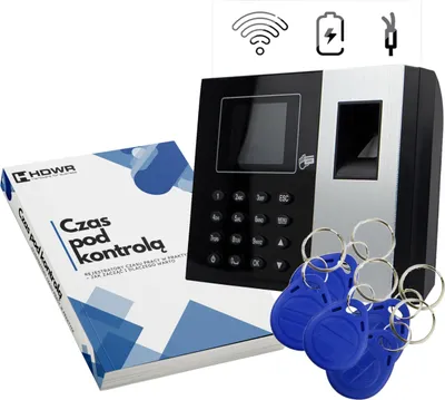 Obrázok produktu pre Zariadenie na zaznamenávanie času USB, WiFi, WEB, P2P, IC Wiegand, LAN + 15 RFID 125 kHz kľúčeniek + EBOOK