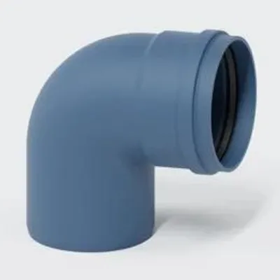 Produktbild von POLOPLAST Bogen, POLO-KAL NG, 200mm/87,5°, Steckmuffe, PP-MD, EPDM, blau, 1 Stk.