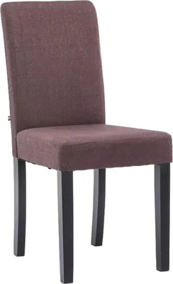 Produktbild von Esszimmerstuhl - Esszimmer - Bequeme Stoffpolsterung, modernes Design | Farbe: Braun | Grundfarbe: Schwarz