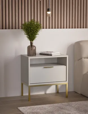 Obrázok produktu pre Nočný stolík Austin – moderná komoda s zásuvkou a odkladacím priestorom, ideálna do spálne