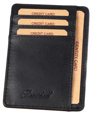 Produktbild von Benthill Kartenetui aus Echt Leder | Mini Geldbörse für Damen & Herren | RFID Schutz - Kleines Portemonnaie | schlanke Mini-Börse