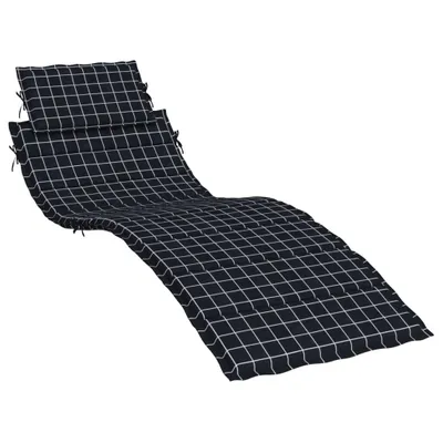 Immagine prodotto di vidaXL Cuscino per sdraio in tessuto Oxford a scacchi nero