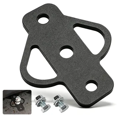 Imagen del producto de Gancho universal de 3 en 1 para cortacéspedes, fabricado en acero aleado de 5 mm, color negro