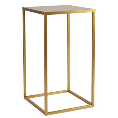 Produktbild von FRAMADO, Pflanzenständer Ferro, Metallregal, Blumenständer, 24x24x40cm, Gold