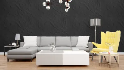 Produktbild von DECCART | 3D Wandpaneele Polystyrol Schwarz | Wandverkleidung in Steinoptik „Fels” | Dekorative Paneele  | SET  16 x 100x50 cm | 8 m²