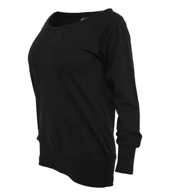 Produktbild von Urban Classics Ladies Wideneck Crewneck, Größe: M; Farbe: Black