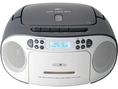 Immagine prodotto di Reflexion Radio CD DAB+ DAB FM AUX CD Cassette USB Bianco Grigio - Registratore radio portatile