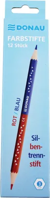 Obrázok produktu pre DONAU 3811102-04 Farebná ceruzka na slabiky - červená/modrá, tenké jadro
