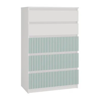Produktbild von Topeshop M5 FR MINT KPL, Mintfarbe, Weiß, 5 Schublade(n), Partikelbord, 700 mm, 400 mm, 1095 mm